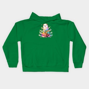 A funny ferret trying to be a Christmas tree Kids Hoodie